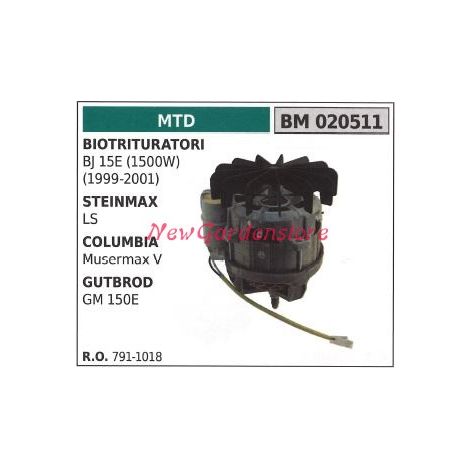 Motore elettrico MTD biotrituratore BJ 15E steinmax LS columbia gutbrod 020511