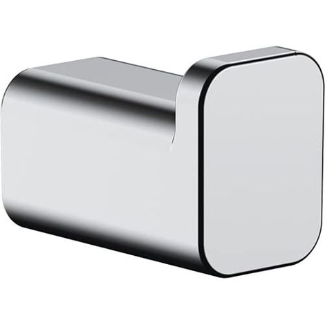 Hansgrohe – Crochet simple 41742000 – Montage mural – Métal chromé – Fixation cachée – Diamètre trou 6mm