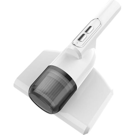 Petit aspirateur anti-acariens silencieux Aspirateur anti-acariens domestique portable Aspirateur anti-acariens sans fil à recharge UV pour lit, blanc (1/5)