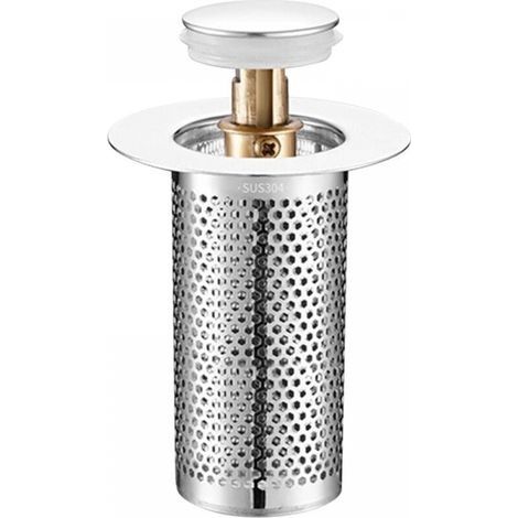 1 Pièces Filtre de Drainage de Sol en Acier Inoxydable, Bouchon de Crépine avec Filtre à Cheveux, Pop Up Bouchon de Vidage Universel, pour Bain, Cuisine (1/5)