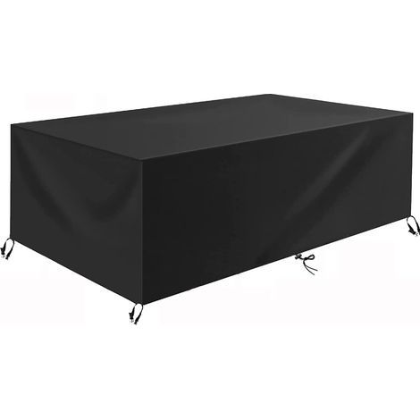 Funda para mesa de jardín, funda para muebles de jardín, funda protectora rectangular para muebles, funda impermeable y resistente a los rayos UV de tela Oxford 420D para mesa de exterior, 170x94x71cm (1/4)