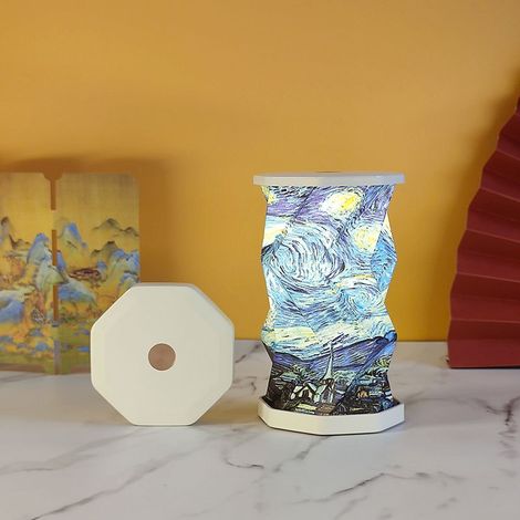 Lampe intelligente pliable et portable à commande tactile, 1 pièce, rechargeable par USB, avec gradation tactile, style chinois, convient pour chambre et salon, idée de cadeau de voyage créatif pour c (1/5)