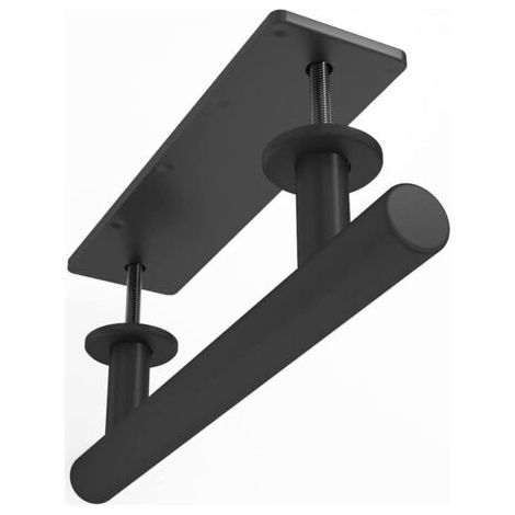 royaluxe-Poignée de porte de grange coulissante noire robuste – métal 310mm, base 220x60mm, pour garage/placard/abri de jardin/cave à vin