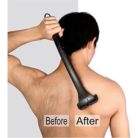 Rasoir de dos pour homme - Manche télescopique ergonomique. Épilation du dos et des jambes, outil de toilettage corporel DIY. Bâton de rasage masculin, accessoire de soin à extension, pour homme et fe (1/5)