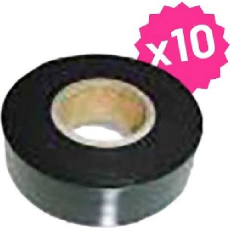 Lot de 10 rubans adhésifs noirs 10X15
