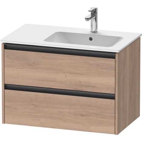 Duravit Ketho.2 Waschtischunterbau wandhängend, 2 Schubkästen,