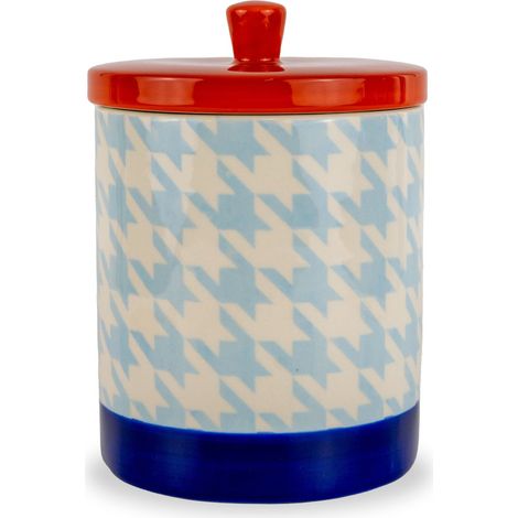 Barattolo Contenitore in Stoneware Pied de Poule 1,2L