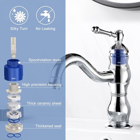 Robinet lavabo rétro pivotant 360 degrés – Mitigeur laiton levier unique eau chaude et froide – Adapté meubles salle de bain – Montage standard 3 8 pouce – Couleur argenté