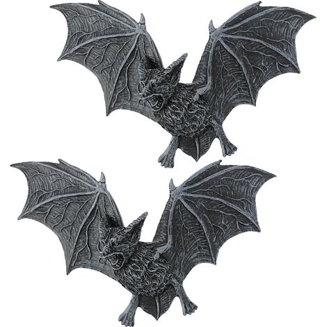 Vampire Bat - I Pipistrelli Vampiro di Castello Barbarossa parete Sculture - Set di 2 - Bat Figura - Bats Halloween (1/5)