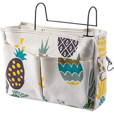 Panier de rangement pour lit, sac de rangement suspendu, panier de rangement multifonctionnel avec crochet de suspension, idéal pour la maison, le bureau ou l'école. (1/5)