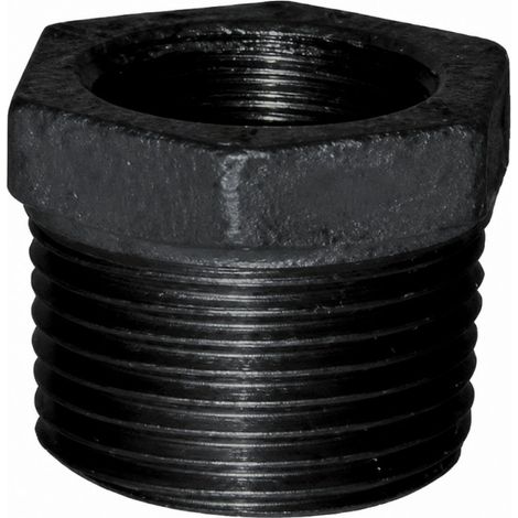 Reduzierter Nippel 26x34 / 20x27, männlich weiblich schwarz