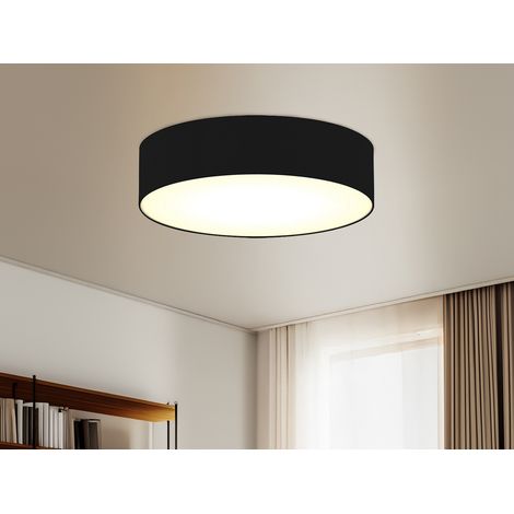 Deckenlampe CEILING DREAM, Stoff Schwarz / Abdeckung satiniert, Ø 40cm (1/5)