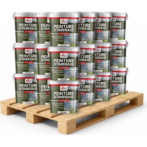 Peinture d'ombrage blanche pour serre verre et plastique - Anti chaleur UV - ARCASERRE - 33 x 25 KG Blanc - ARCANE INDUSTRIES