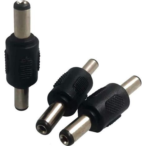 Drei 5,5 x 2,1 mm DC-Stecker (Stecker-Stecker) für CCTV-Adapter und elektronische Netzteile – kompatibel mit Überwachungssystemen (1/4)