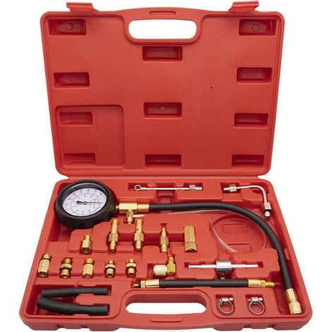 Kraftstoffdruckmessgerät-Set, Kraftstoffpumpenprüfer (0–140 PSI), Kraftstoffeinspritzdruckprüfer. TU-114 Kraftstoffdruckprüfer-Set – Update