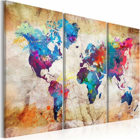 Tableau cartes de style urbain - 120 x 80 cm (1/4)