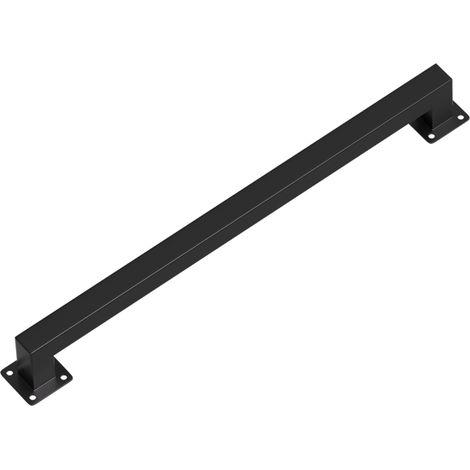 Randaco Handlauf treppe Handlauf Set Metall Schwarz pulverbeschichteter Treppenhandlauf pflegeleicht und langlebig 60cm Treppengeländer
