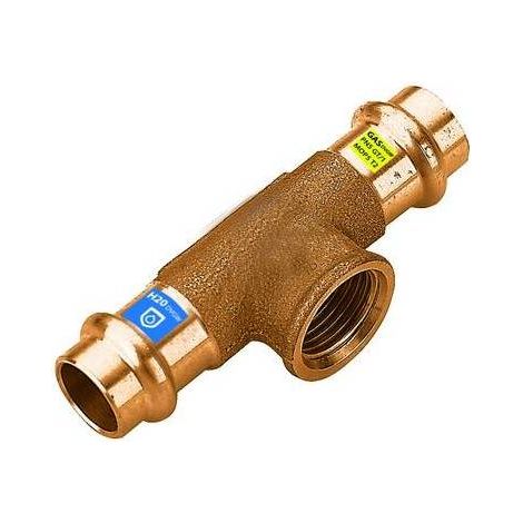 T IN BRONZO A PRESSARE FXFXFIL F ACQUA/GAS Misura: Diam. 28 x 3/4