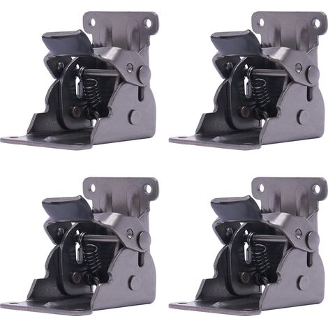 4pcs Table Leg Brackets, Self Lock Foldable Leg Hinges, Folding Hinges Hardware Support for Workbench