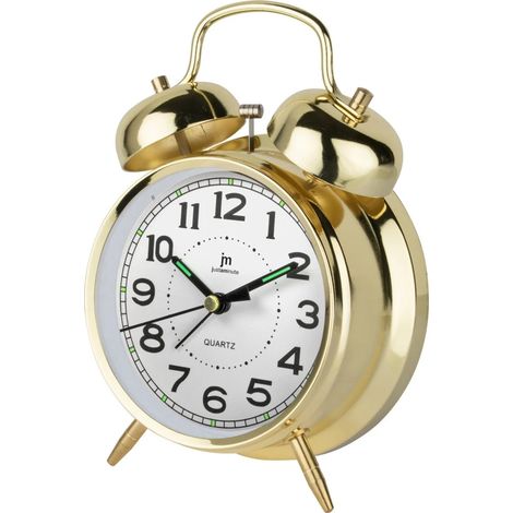 Lowell Justaminute JA7041G Wecker Quarzwecker Gold, Weiß
