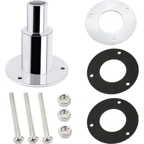 Raccord traversant de Coque de Bateau, Évent de carburant marin,24mm SystèMe D'éChappement Universel En Acier Inoxydable Raccord à Travers La Coque Bateaux RéDucteur De Tuyau D'éChappement (dro (1/5)