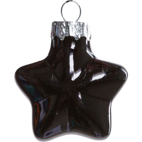 TrendLine Mini-Glas-Sterne, glanz/matt, 40 mm, schwarz, 12 Stück 0660155291 Mini Trendline Sterne Sterne (1/2)