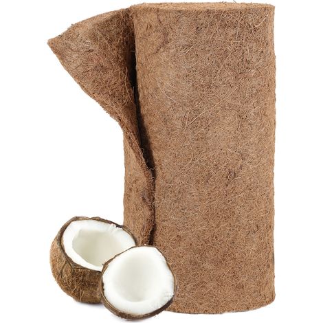 Rotolo di fodera in fibra di cocco 10m×0.5m. 1200g/㎡. ideale per tappeti e cesti sospesi (1/5)