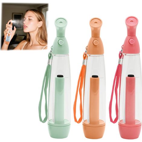 Pack de 3 Botellas de Spray Manual Misters Pulverizadores de Agua Manuales Spray Agua en Spray Portátil Ideal Refrescar Rostro y Cuerpo Ideal Refrescar Rostro y Cuerpo Beach Water Mister (1/5)