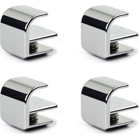 4 Pièces Boutons Porte Douche, Pinces à Verre Peuvent Contenir du Verre de 3 à 6 mm D'épaisseur, Douche Armoire Poignée pour Portes Douche, Portes en Verre, Portes Coulissantes,Sans Perçage (1/4)