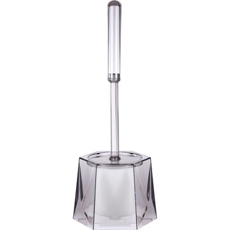 Premier Housewares Dow Grey Acrylic Toilet Brush Holder (1/3)