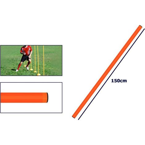 Trade Shop - MARKERS FÜR ALTEZZA 150 CM CALCIO BARRA OSTACOLI SLALOM FLU - Orange
