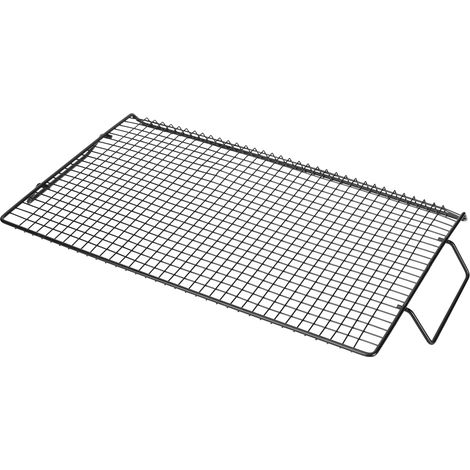 Grille de barbecue antiadhésive en fer avec poignée portable, filet de cuisson pour camping, fête en plein air (1/5)