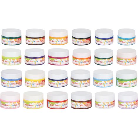 24 Colors Professional Acrylic Paints Set DIY Drawing Painting Pigment Artist Wall Paint (1/5)