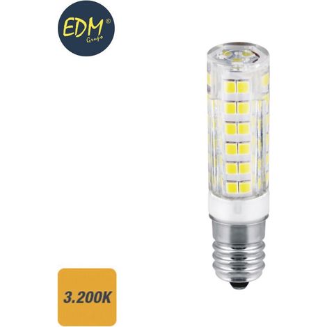 EDM Röhrenförmige LED-Glühbirne E14 4,5 W 450 lm 3200 K warmes Licht Ø1,6 x 6,6 cm