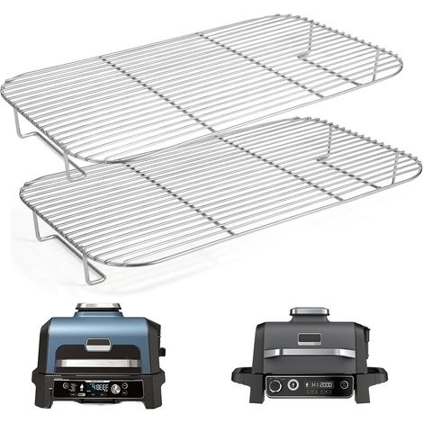 2 x Grill Grills for Pro XL, Grill Accessories Compatible with Electric Barbecue and Smoker OG850EU, OG901EU (1/5)