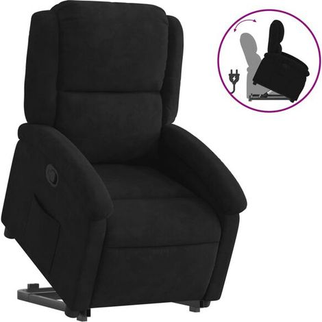 Fauteuil lounge en velours noir (1/5)