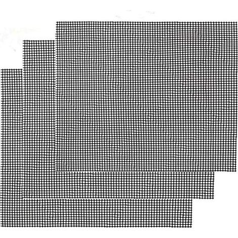 Sollbry Grillmatte, antihaftbeschichtet, 3-teilig – Wiederverwendbare, hitzebeständige Grillplatte, für drinnen und draußen, 40 × 30 cm (1/5)
