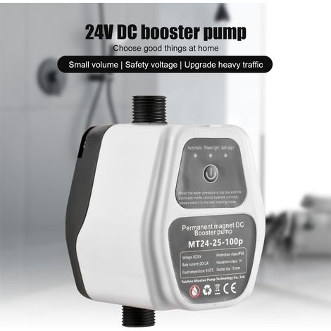 Pompa di sovralimentazione automatica 24V 100W - Portata 25 l/min, prevalenza 25 m, bassa rumorosità, rilevamento intelligente, risparmio energetico