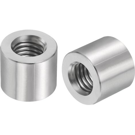 5pcs M8 Rond Connecteur Écrous 304 Inox Acier 12mm/0.47" Longueur (1/4)
