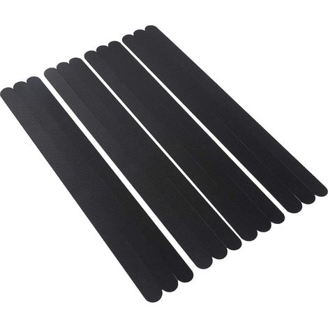 Nastro antiscivolo - Striscia di sicurezza - Previene lo scivolamento - Materiale PEVA impermeabile - Confezione da 12 - Nero (1/5)