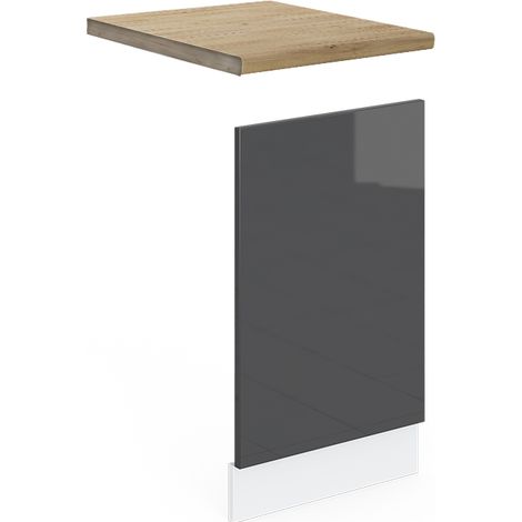 Façade R-Line, Anthracite Haute brillance, 45 cm , PT Chêne, Vicco