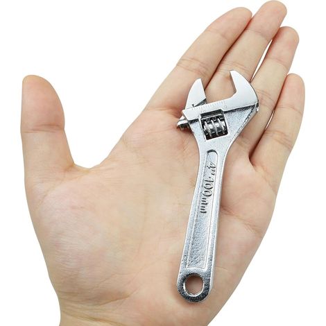 1 - Clé À Molette - Outil De Serrage - Réglable Et Compact Pour Mécanique Et Bricolage - Argent - 10x3x1cm (1/5)