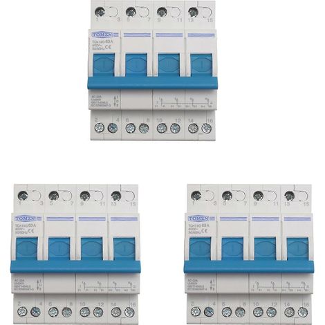 3X TOMZN 4P 63A 3 Phase MTS Interrupteur de sectionnement à double alimentation manuelle Disjoncteur à verrouillage (1/5)