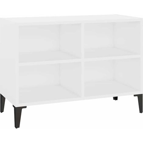 Maison Exclusive - TV-Schrank mit Metallbeinen Weiß 69,5x30x50cm (1/5)