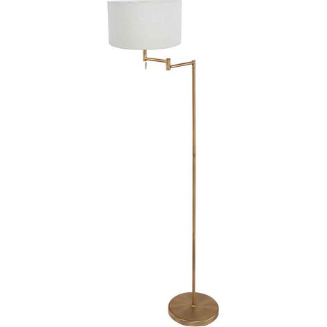 Mexlite - lampadaire - Bella - bronze - lin métal - Ø 45cm - E27 (1/5)