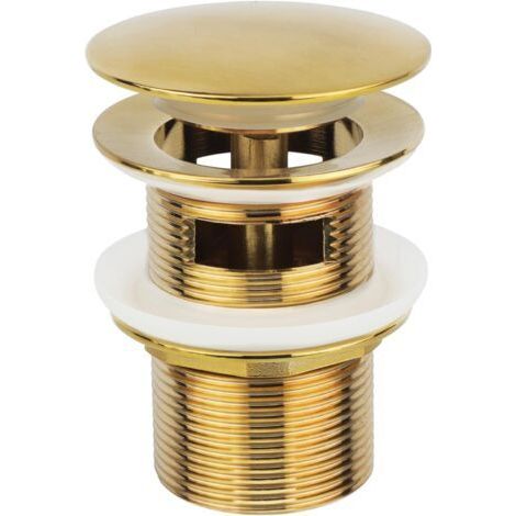 Bouchon de vidange de baignoire autoportante doré, compatible avec le kit de raccordement de vidange de baignoire autoportante (1/4)