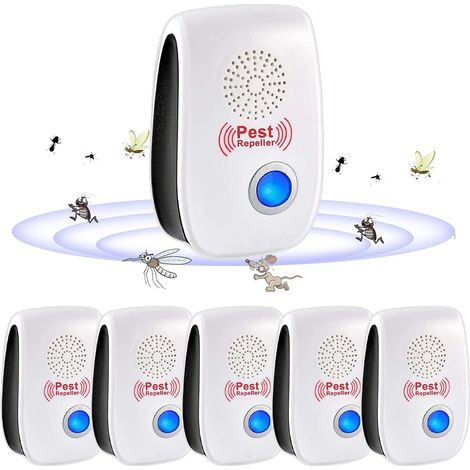 APEX Répulsif anti-moustiques à ultrasons, paquet de 6, appareil électronique anti-rongeurs et insectes à ultrasons sûr et non toxique. (1/5)