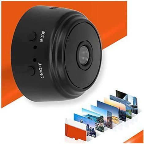 Caméra De Surveillance Intérieure - 1080P - Support Magnétique - Batterie 240 MAh - Pour Maison Bureau Voiture - 1 Pièce (1/2)