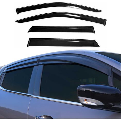 OMAC 4X Windabweiser Regenabweiser kompatibel mit Hyundai Sonata 2005-2010 Acryl Dunkel (1/5)