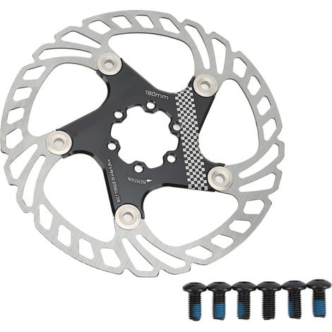 Convient aux disques de frein flottants de vélos, disques de frein de VTT à 6 trous dissipant la chaleur, 180 mm.